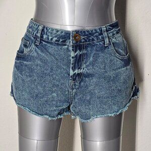 SHORT Green Teal Denim Shorts